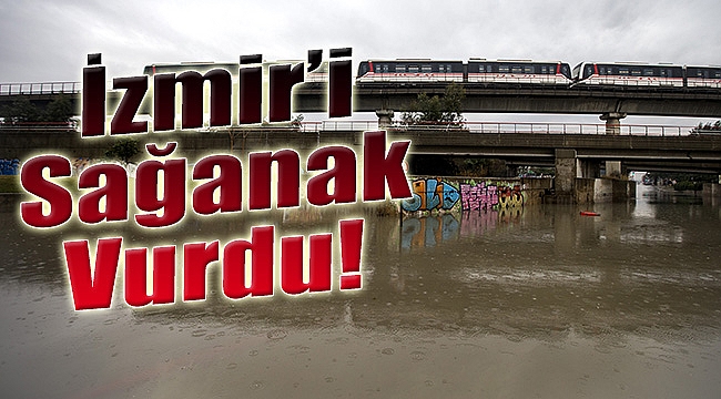 İzmir’i sağanak vurdu: Tarihi Çarşı sular altında!