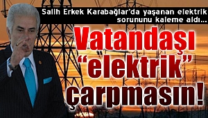 Salih Erkek yazdı: "Vatandaşı elektrik çarpmasın"