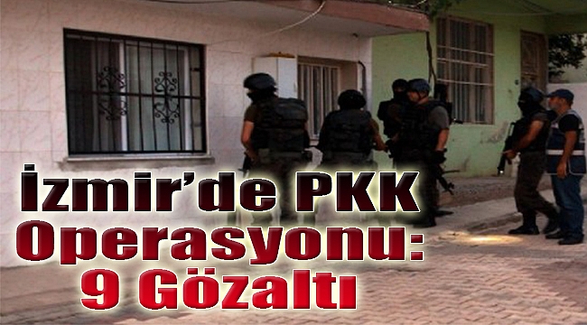 İzmir'de PKK operasyonu: 9 gözaltı