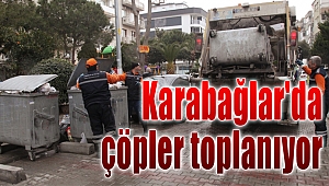 Karabağlar'da çöpler toplanmaya başlandı