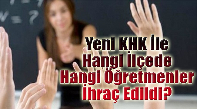 Yeni KHK ile İzmir’den 90 öğretmene ihraç!