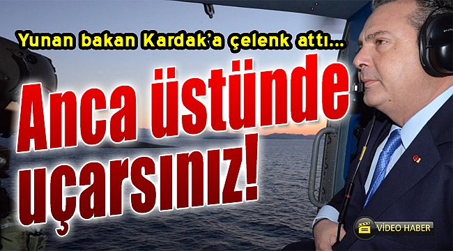 Yunan bakan Kardak'a çelenk attı