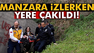 Manzara izlerken surlardan düştü