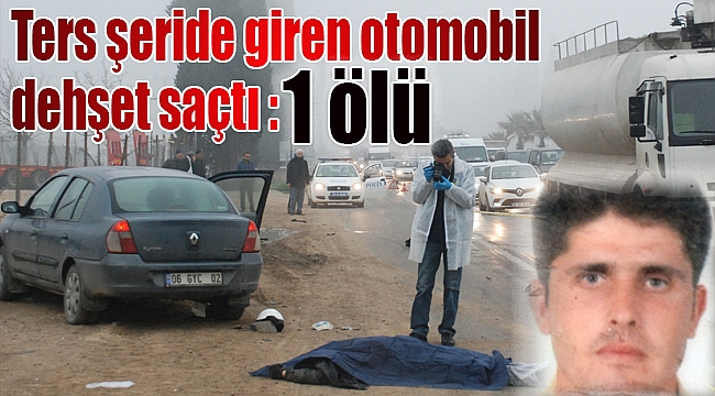 Ters şeride giren otomobil dehşet saçtı