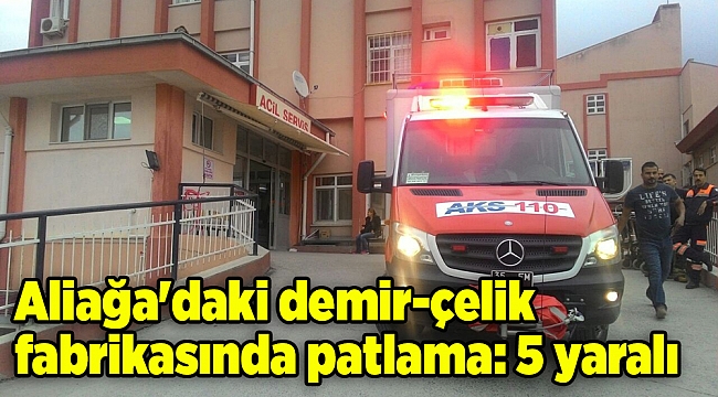 Aliağa'daki demir-çelik fabrikasında patlama: 5 yaralı 