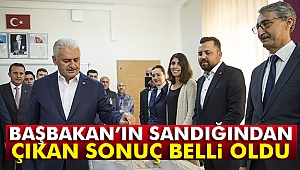 Başbakan Yıldırım'ın oy kullandığı sandığın sonucu belli oldu