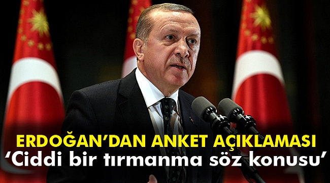 Erdoğan'dan anket yorumu: "Evetler ciddi şekilde..."