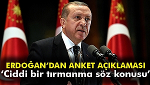 Erdoğan'dan anket yorumu: "Evetler ciddi şekilde..."