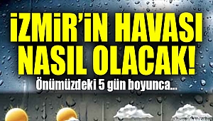 İşte İzmir'in 5 günlük hava durumu...