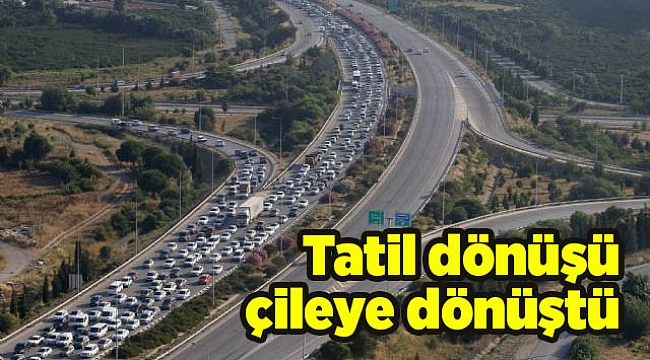 Bayram dönüşü trafik mesaisi: Saatlerce sürdü!