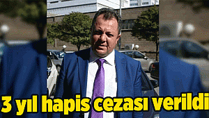 3 yıl hapis cezası verildi