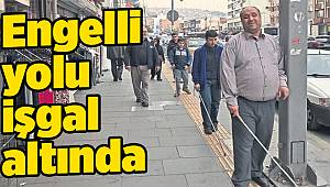 Engelli yolu işgal altında