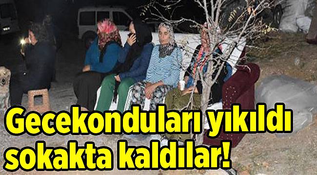 İzmir'de 3 gecekondu yıkıldı