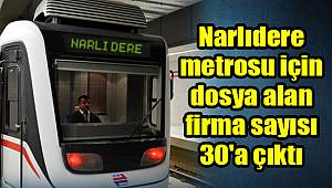 Narlıdere metrosu için dosya alan firma sayısı 30'a çıktı