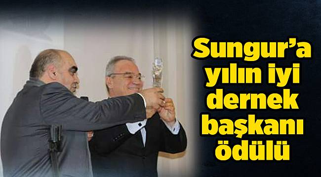 Sungur'a yılın iyi dernek başkanı ödülü