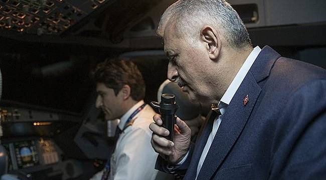 Yıldırım'dan havada 'yeni yıl' kutlaması