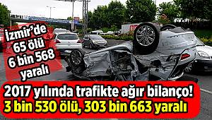 2017 yılında trafikte ağır bilanço! 3 bin 530 ölü, 303 bin 663 yaralı