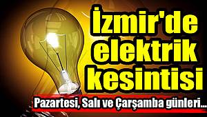 İzmir'de elektrik kesintisi