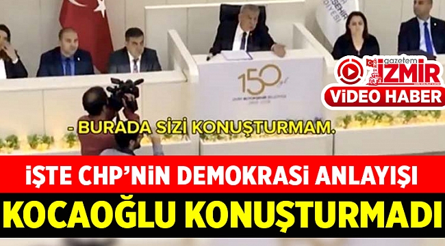 İzmir Büyükşehir Belediyesi Başkanı Aziz Kocaoğlu karşısındakini konuşturmadı