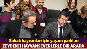 Zeybekci hayvanseverlerle bir araya geldi