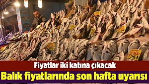 Balık fiyatlarında son hafta uyarısı