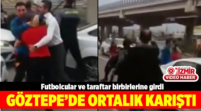 Göztepe'de futbolcular ve taraftar birbirlerine girdi