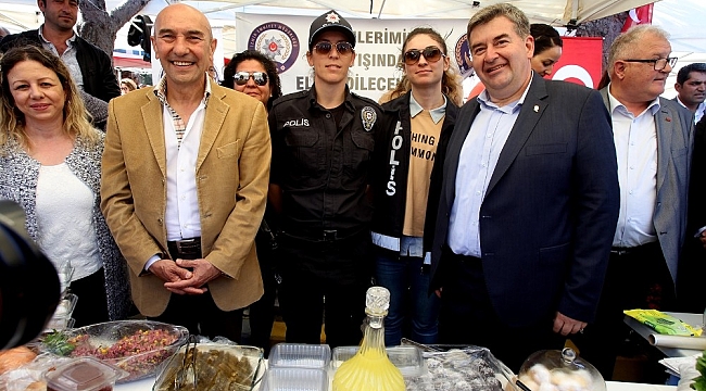 Soyer ve Oran'dan Polis Eşleri Derneği standına destek