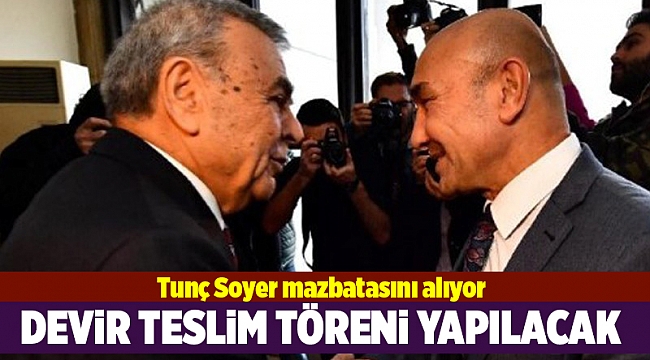 Tunç Soyer mazbatasını alıyor