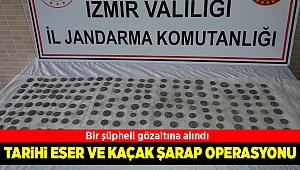 İzmir’de tarihi eser ve kaçak şarap operasyonu