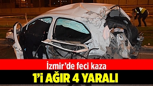 İzmir’de trafik kazası: 1'i ağır 4 yaralı