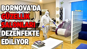 Bornova’da berber, kuaför ve güzellik salonlarına dezenfeksiyon