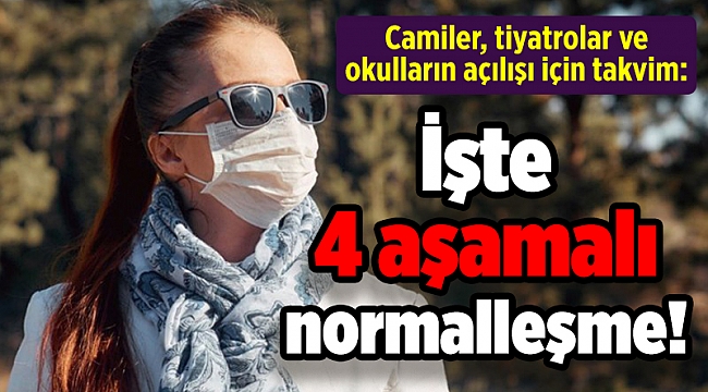 Camiler, tiyatrolar ve okulların açılışı için takvim: İşte 4 aşamalı normalleşme!