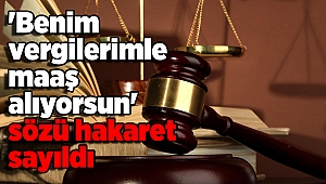 'Benim vergilerimle maaş alıyorsun' sözü hakaret sayıldı