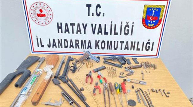 Hatay'da evini silah atölyesine çeviren kişi gözaltına alındı