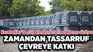 Karabağlar’da yeni çöp konteynerlerin dağıtımı sürüyor