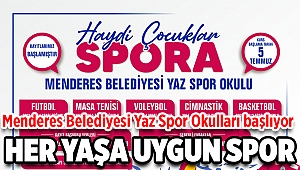 Menderes Belediyesi Yaz Spor Okulları Başlıyor