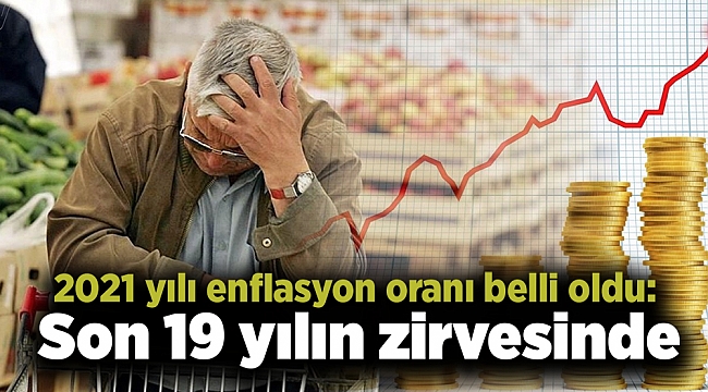 2021 yılı enflasyon oranı belli oldu: Son 19 yılın zirvesinde