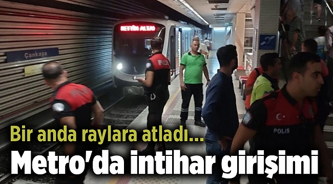 Metro'da intihar girişimi