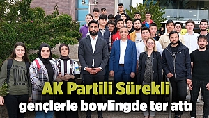 AK Partili Sürekli gençlerle bowlingde ter attı