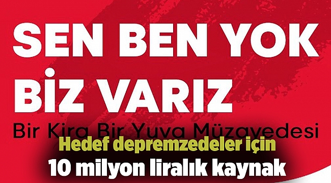 Hedef depremzedeler için 10 milyon liralık kaynak