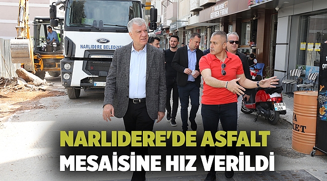 NARLIDERE'DE ASFALT MESAİSİNE HIZ VERİLDİ