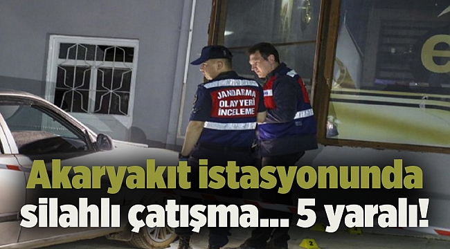 Akaryakıt istasyonunda silahlı çatışma... 5 yaralı!