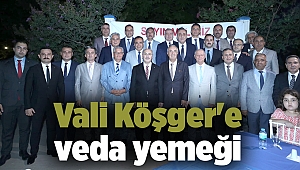 Vali Köşger'e veda yemeği