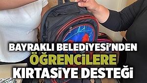 Bayraklı Belediyesi'nden öğrencilere kırtasiye desteği