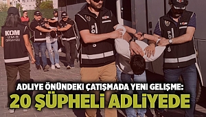 İzmir'de adliye önündeki çatışmayla ilgili 20 şüpheli adliyede