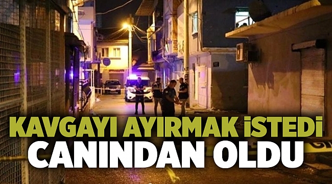 Kavgayı ayırmak istedi canından oldu