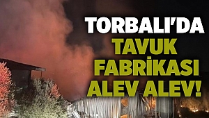 Torbalı'da tavuk fabrikası alev alev!