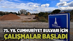 75. Yıl Cumhuriyet Bulvarı için çalışmalar başladı