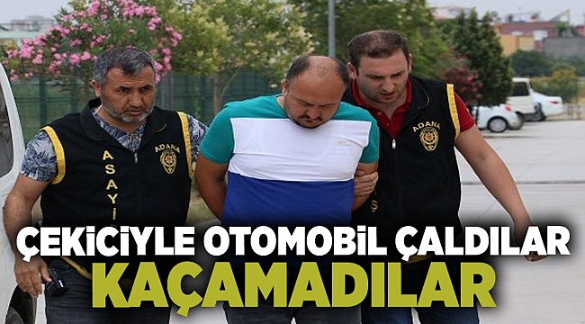 Çekiciye yükledikleri otomobili çalan 3 şüpheli tutuklandı