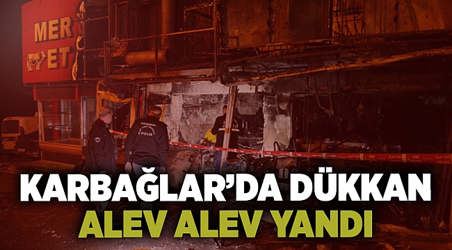 İzmir'de yangın çıkan dükkan kullanılamaz hale geldi